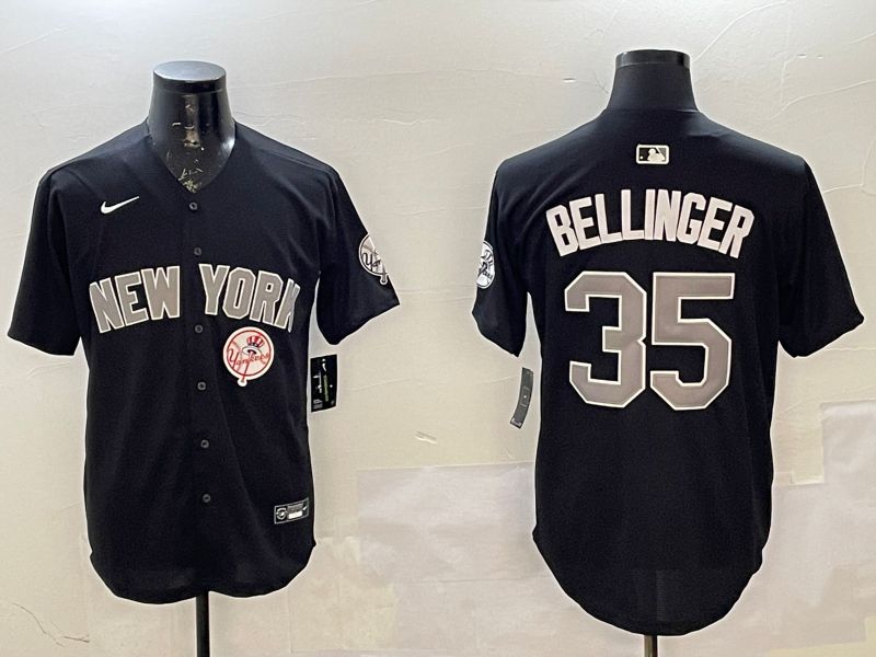 Men New York Yankees #35 Bellinger Black Game 2025 Nike MLB Jersey style 02252